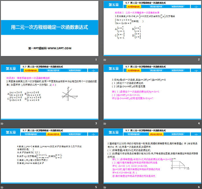 图片[2]-《用二元一次方程组确定一次函数表达式》二元一次方程组PPT教学课件-第一PPT