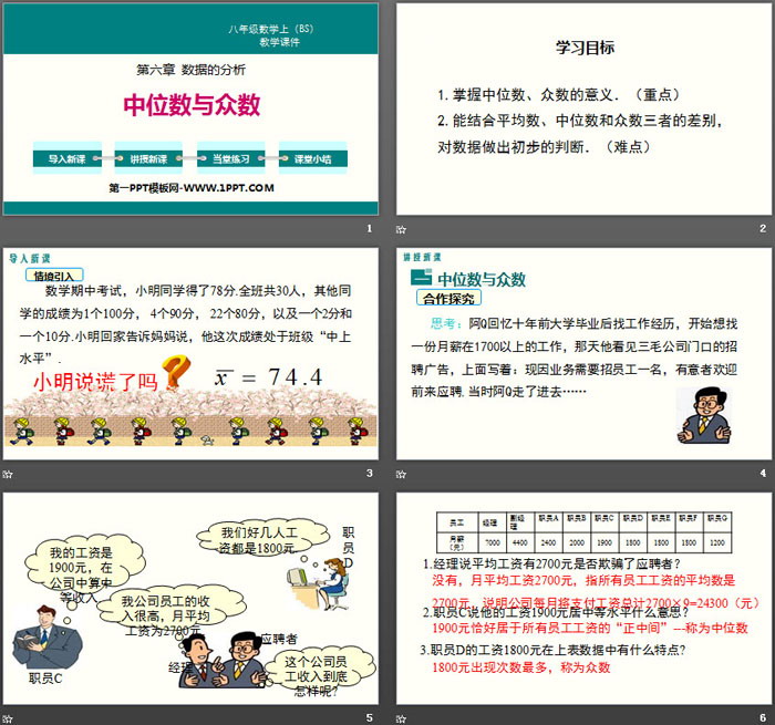 图片[2]-《中位数与众数》数据的分析PPT-第一PPT