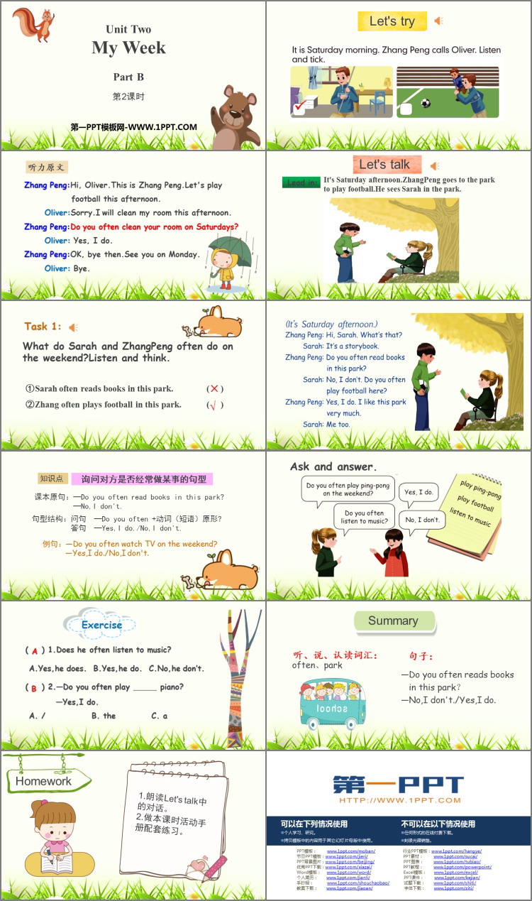 图片[2]-《My week》PartB PPT课件(第2课时)-第一PPT