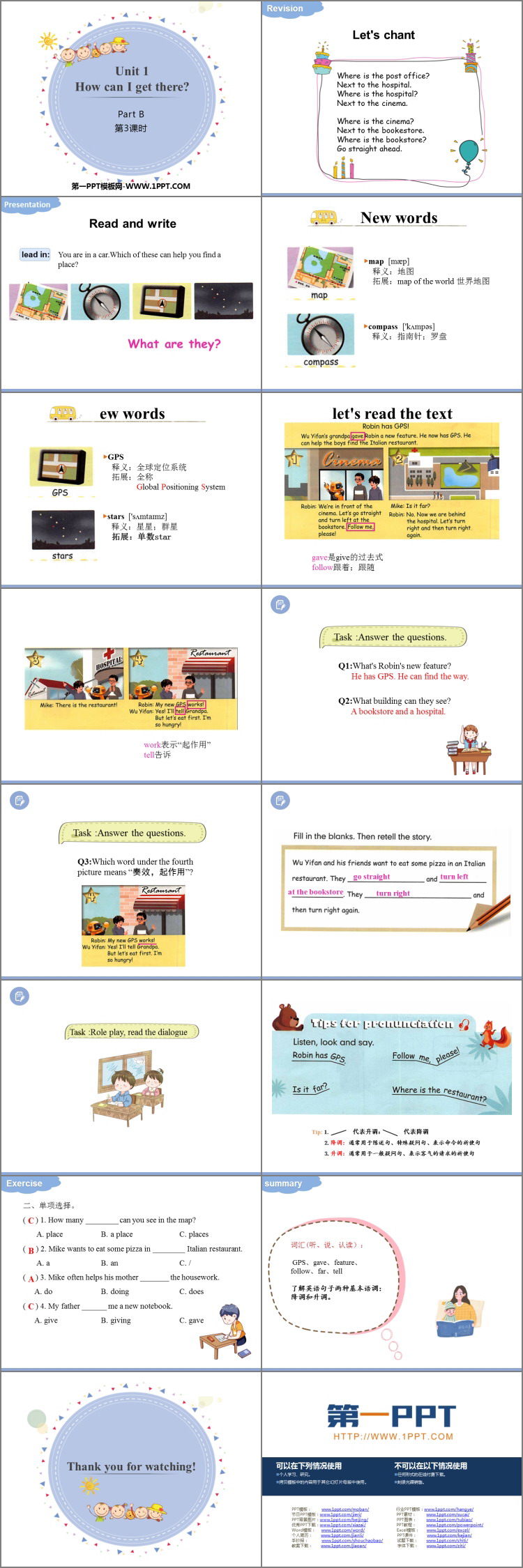 图片[2]-《How can I get there?》PartB PPT课件(第3课时)-第一PPT