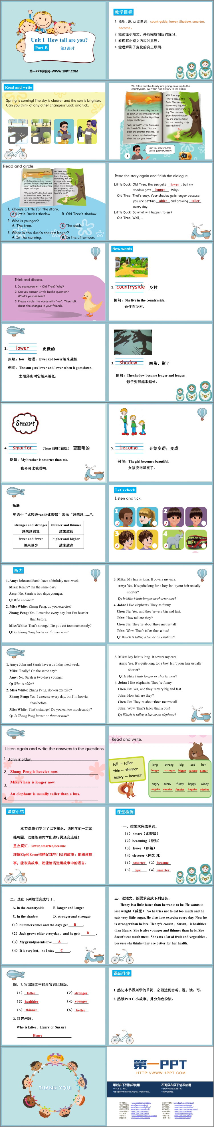 图片[2]-《How tall are you》PartB PPT课件(第3课时)-第一PPT