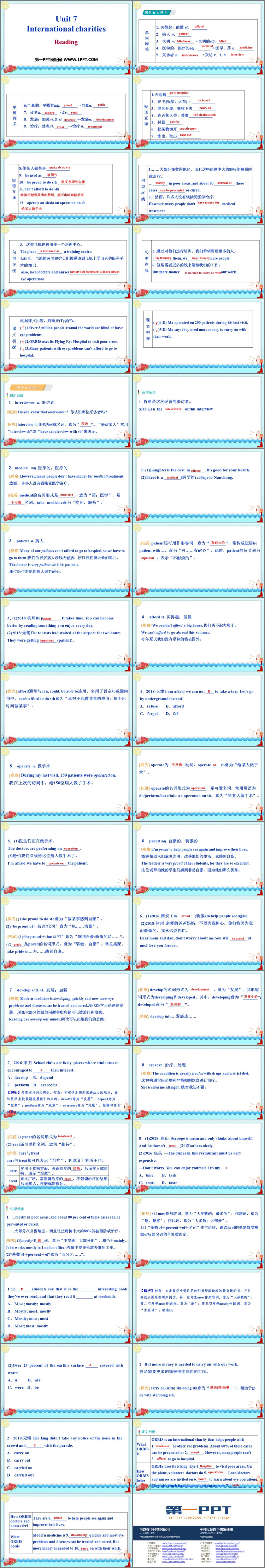 图片[2]-《Intemational charities》Reading PPT习题课件-第一PPT
