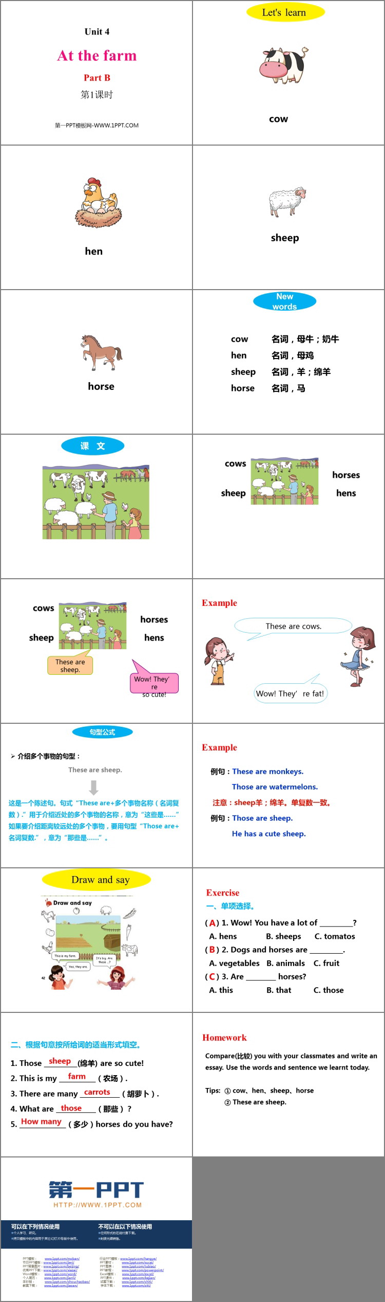 图片[2]-《At the farm》Part B PPT下载(第1课时)-第一PPT