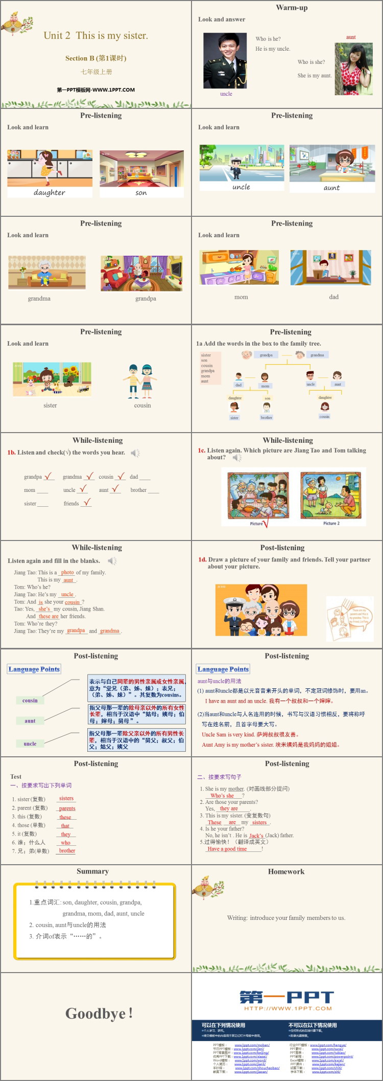 图片[2]-《This is my sister》SectionB PPT下载(第1课时)-第一PPT