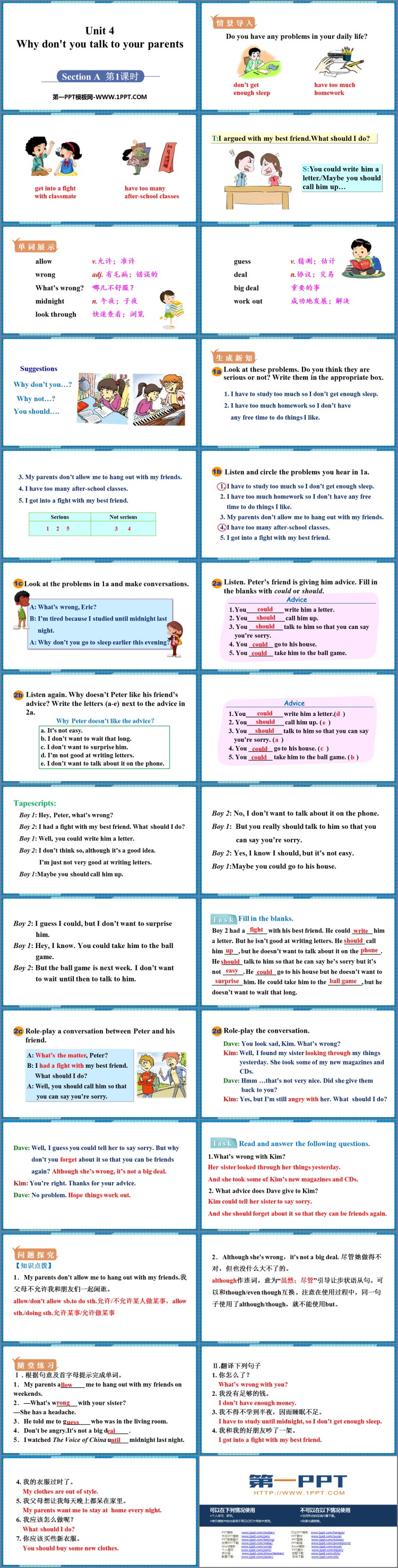 图片[2]-《Why don’t you talk to your parents?》Section A PPT课件(第1课时)-第一PPT