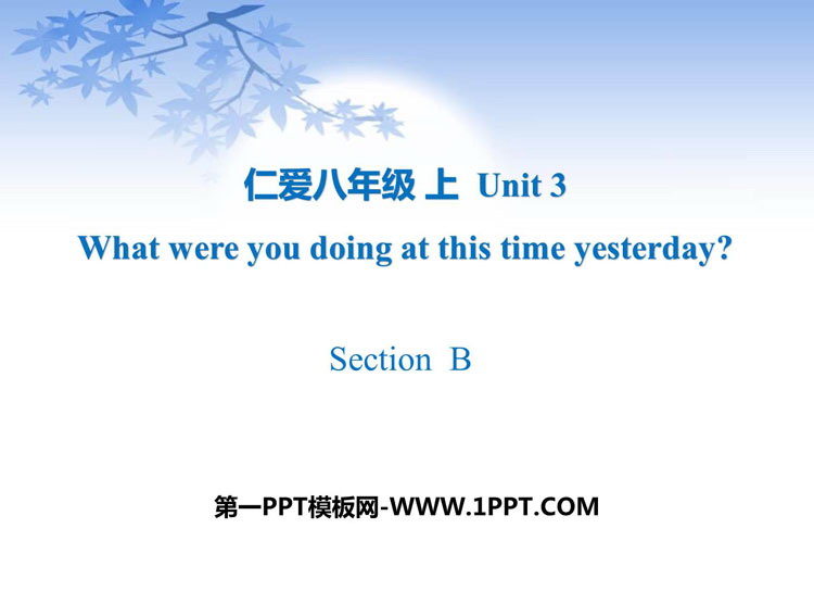 图片[1]-《What were you doing at this time yesterday?》SectionB PPT课件-第一PPT