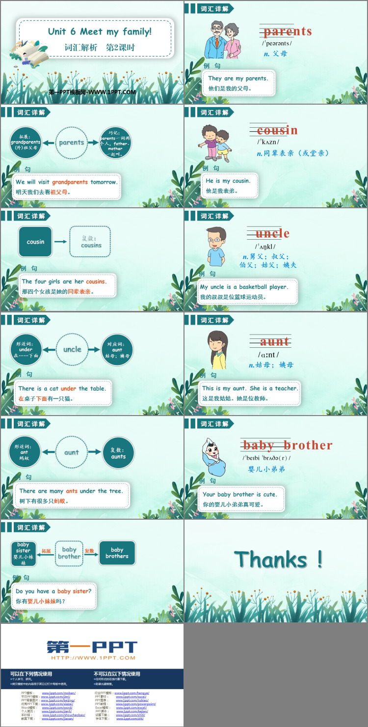 图片[2]-《Meet my family!》词汇解析PPT课件(第2课时)-第一PPT