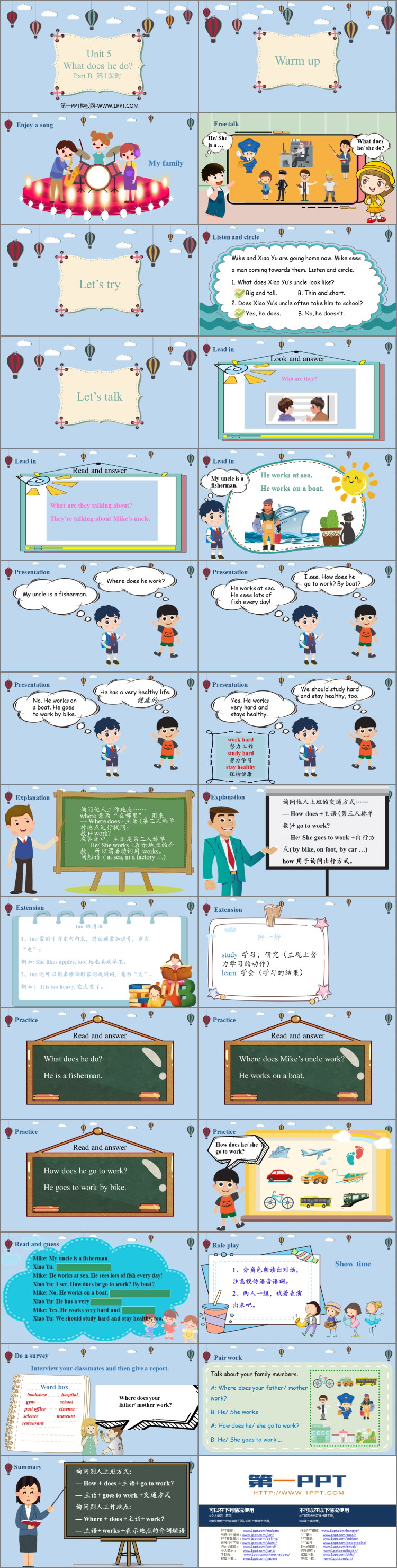 图片[2]-《What does he do?》PartB PPT教学课件(第1课时)-第一PPT