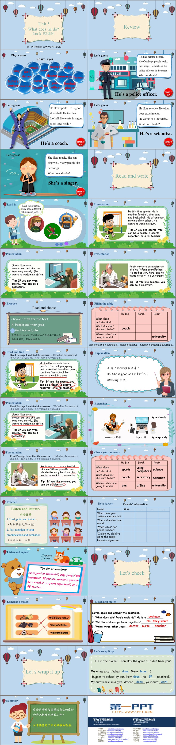 图片[2]-《What does he do?》PartB PPT教学课件(第3课时)-第一PPT