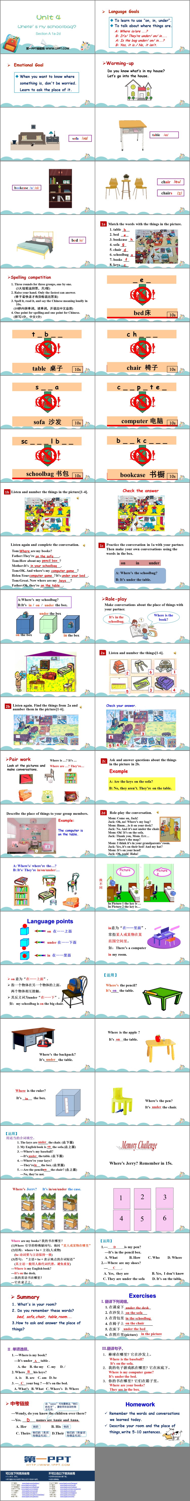图片[2]-《Where’s my schoolbag?》SectionA PPT教学课件(第1课时)-第一PPT