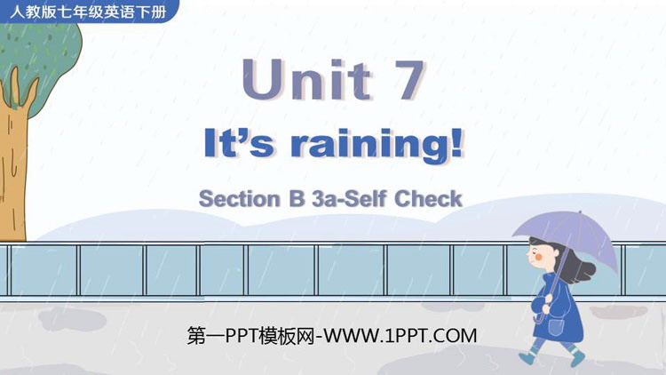图片[1]-《It’s raining》SectionB PPT课件下载(第3课时)-第一PPT