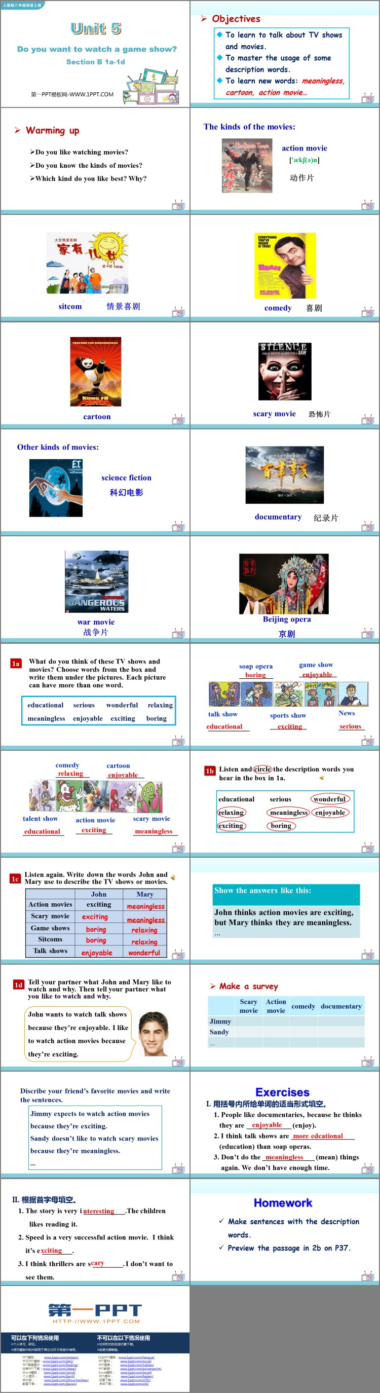 图片[2]-《Do you want to watch a game show?》SectionB PPT教学课件(第1课时)-第一PPT