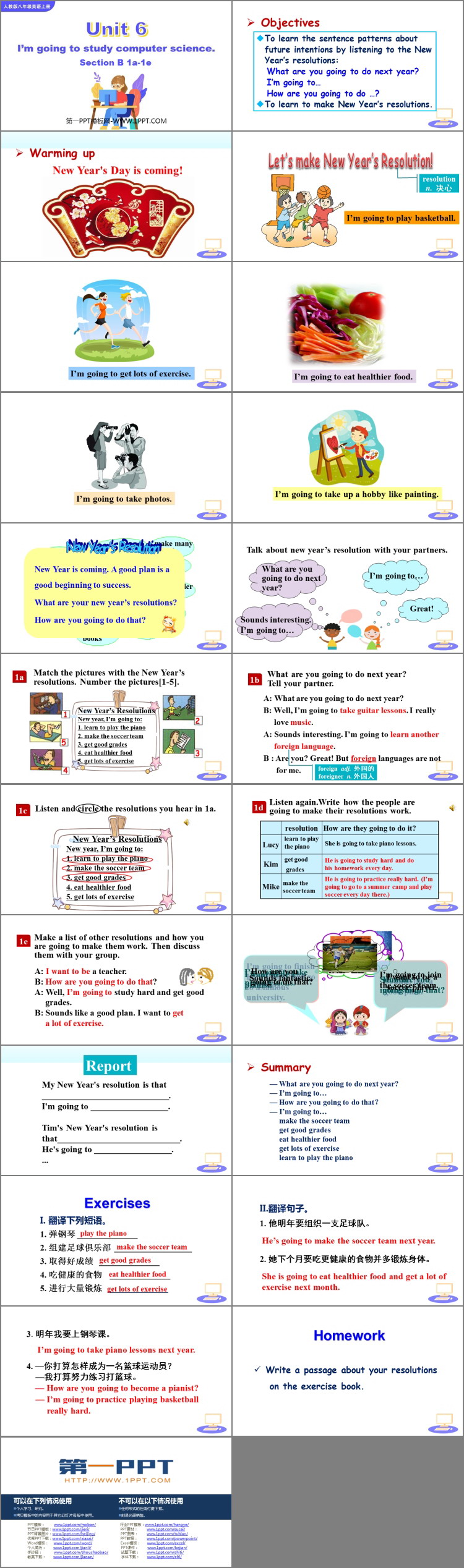 图片[2]-《I’m going to study computer science》SectionB PPT教学课件(第1课时)-第一PPT