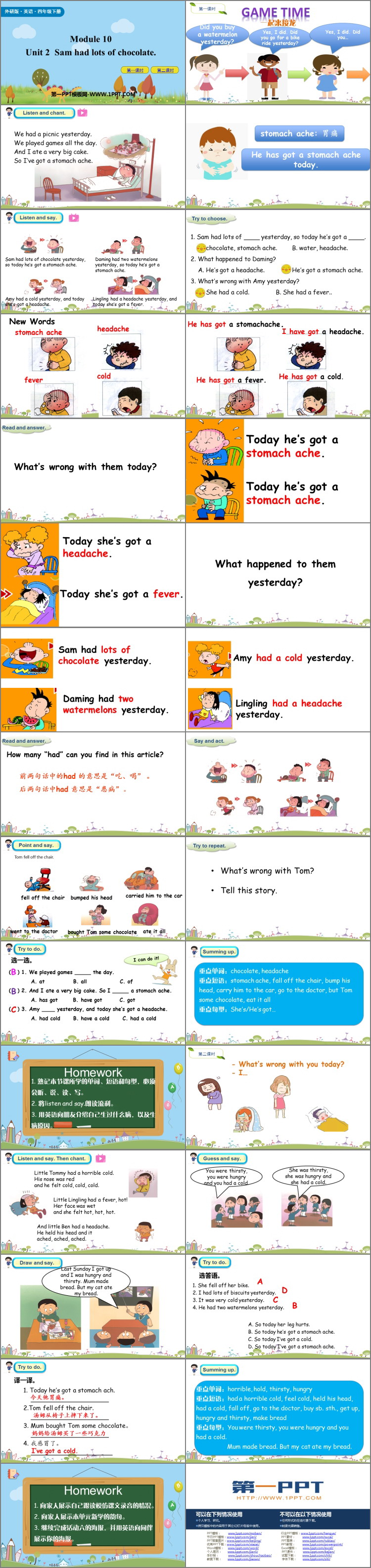 图片[2]-《Sam had lots of chocolates》PPT教学课件下载-第一PPT