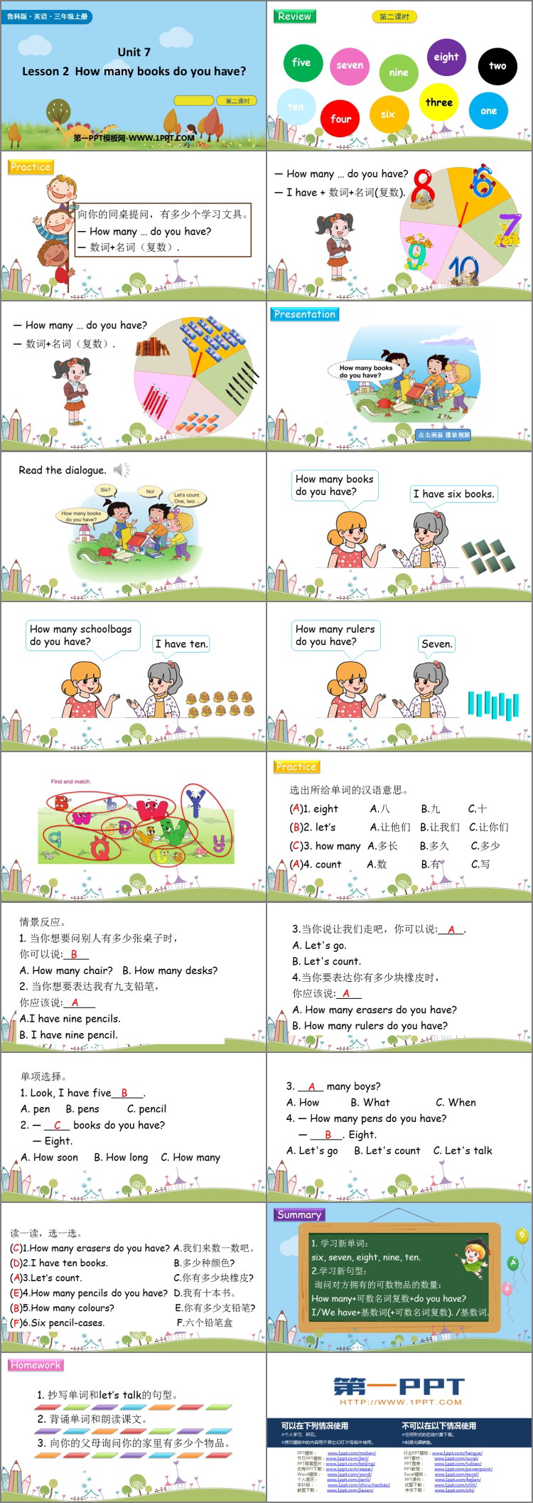 图片[2]-《How many books do you have?》Numbers PPT课件(第2课时)-第一PPT