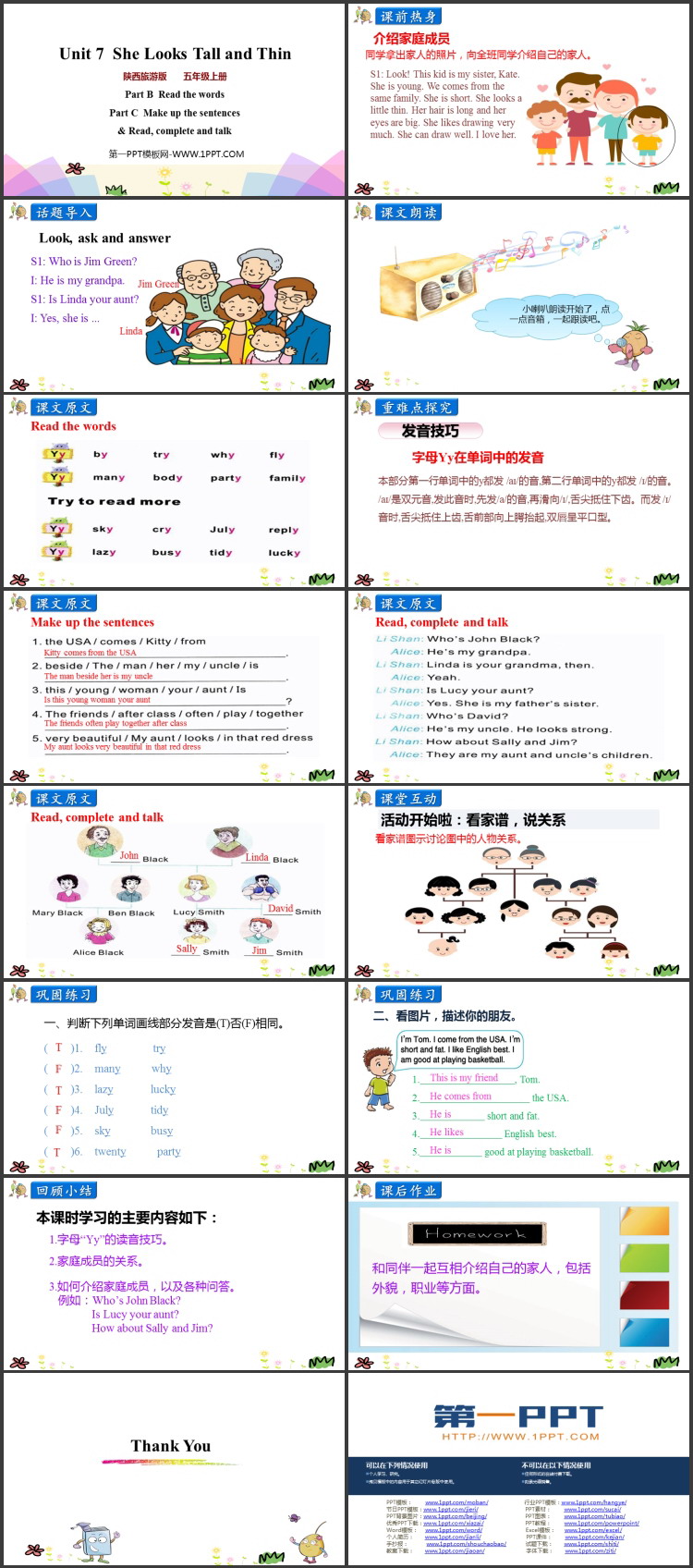 图片[2]-《She Looks Tall and Thin》PPT教学课件(第4课时)-第一PPT