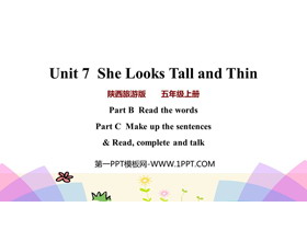 《She Looks Tall and Thin》PPT教学课件(第4课时)-第一PPT