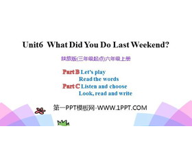 《What Did You Do Last Weekend?》PPT教学课件(第4课时)-第一PPT