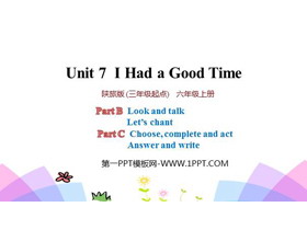 《I Had a Good Time》PPT教学课件(第4课时)-第一PPT