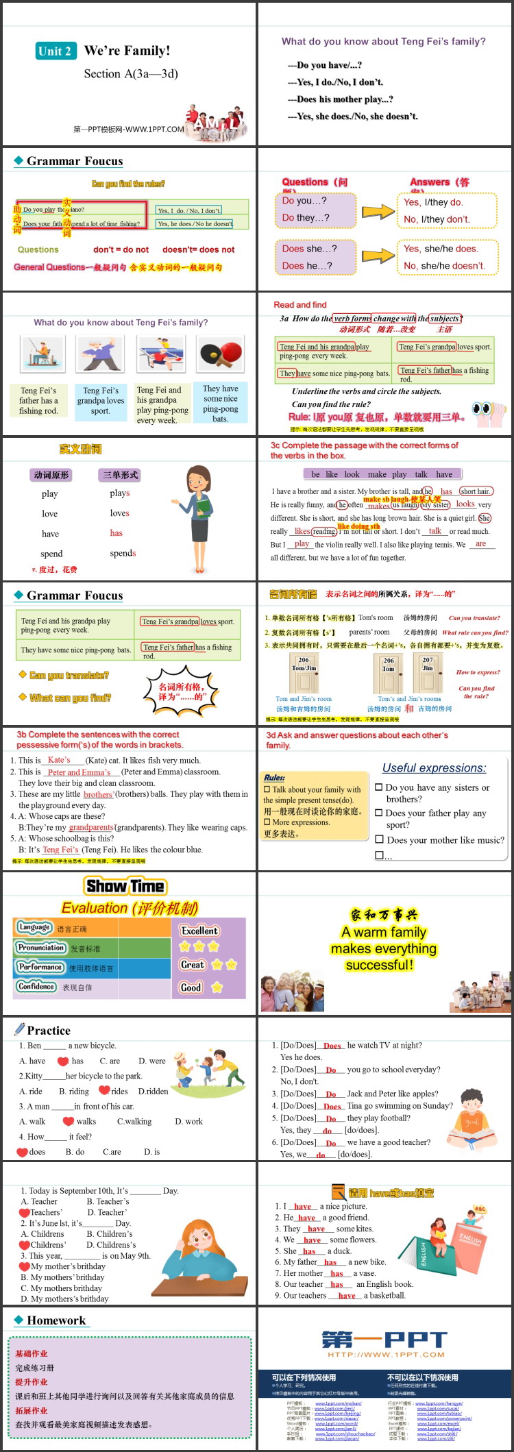 图片[2]-《We’re Family!》Section A(3a—3d)PPT课件-第一PPT