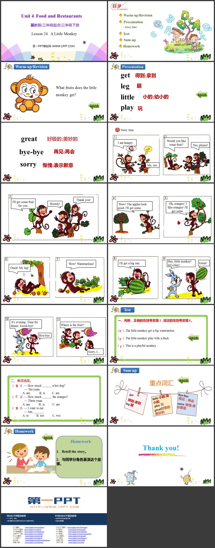 图片[2]-《A little monkey》Food and Restaurants PPT课件-第一PPT