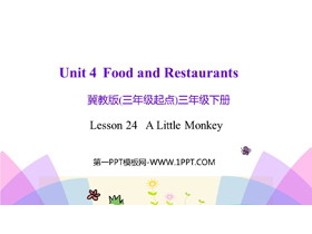 《A little monkey》Food and Restaurants PPT课件-第一PPT