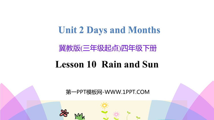 图片[1]-《Rain and Sun》Days and Months PPT课件下载-第一PPT