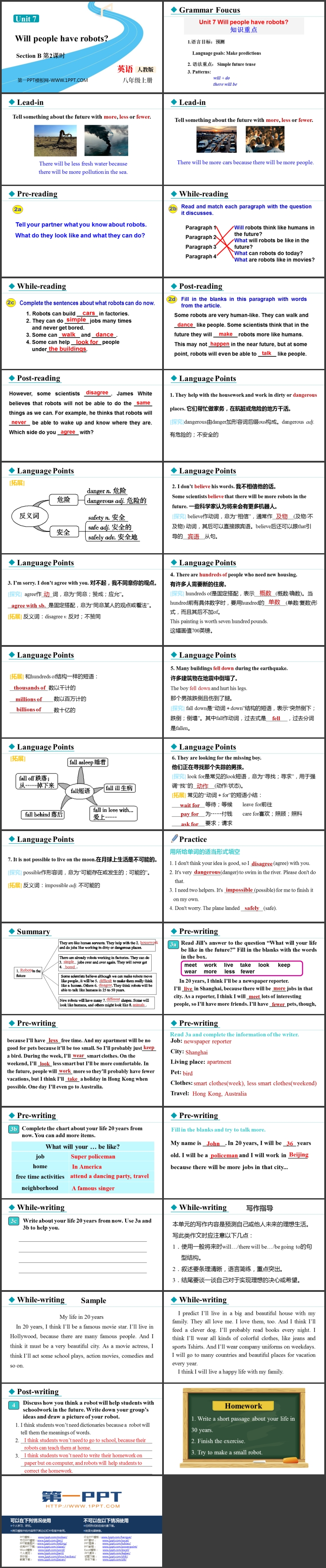 图片[2]-《Will people have robots?》SectionB PPT课件下载(第2课时)-第一PPT