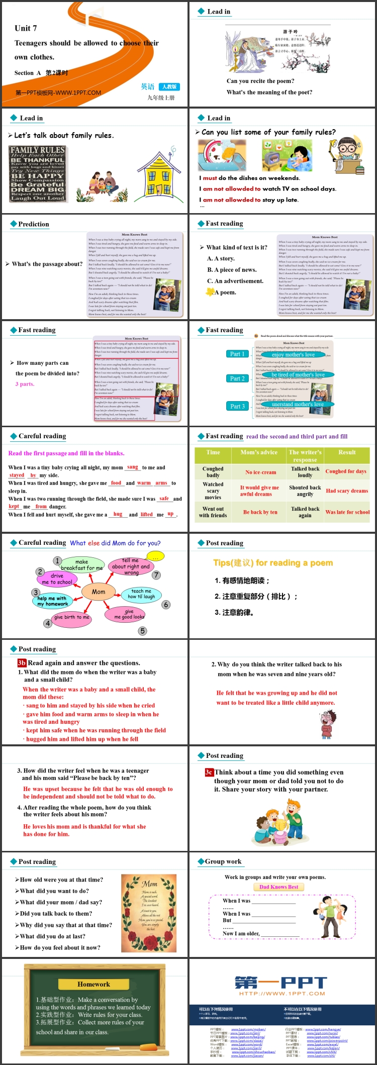 图片[2]-《Teenagers should be allowed to choose their own clothes》SectionA PPT课件下载(第2课时)-第一PPT