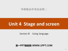 《Stage and screen》SectionB PPT-第一PPT