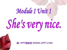 《She's very nice》PPT课件-第一PPT