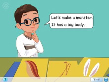 《At the zoo》Make a monster Flash动画课件-第一PPT