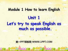 《Let's try to speak English as much as possible》How to learn English PPT课件-第一PPT