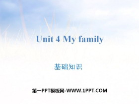 《My family》基础知识PPT-第一PPT