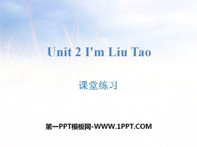 《I’m Liu Tao》课堂练习PPT-第一PPT