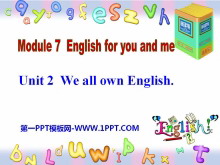 《We all own English》English for you and me PPT课件2-第一PPT