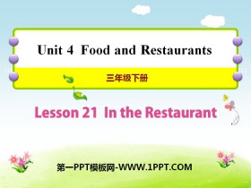 《In the Restaurant》Food and Restaurants PPT-第一PPT
