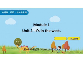 《It’s in the west》PPT课件(第2课时)-第一PPT