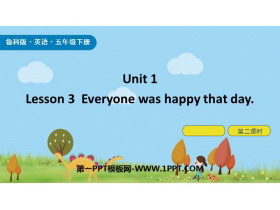 《Everyone was happy that day》Winter Holidays PPT下载(第2课时)-第一PPT