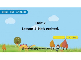 《He’s excited》Feelings PPT下载(第2课时)-第一PPT