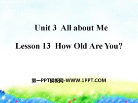 《How Old Are You?》All about Me PPT-第一PPT