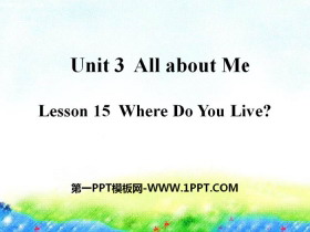 《Where Do You Live?》All about Me PPT-第一PPT