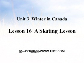 《A Skating Lesson》Winter in Canada PPT课件-第一PPT