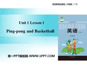《Ping-pong and Basketball》Sports PPT课件-第一PPT