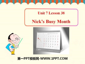 《Nick’s Busy Month》Days and Months PPT-第一PPT