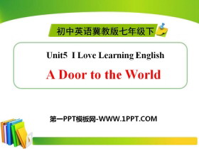 《A Door to the World》I Love Learning English PPT-第一PPT