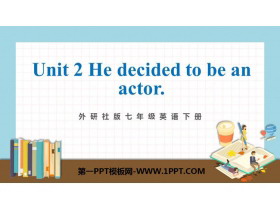 《He decided to be an actor》Life history PPT精品课件-第一PPT