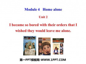 《I became so bored with their orders that I wished they would leave me alone》Home alone PPT精品课件-第一PPT