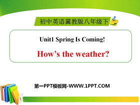 《How’s the weather》Spring Is Coming PPT下载-第一PPT