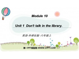 《Don't talk in the library》PPT课件下载-第一PPT